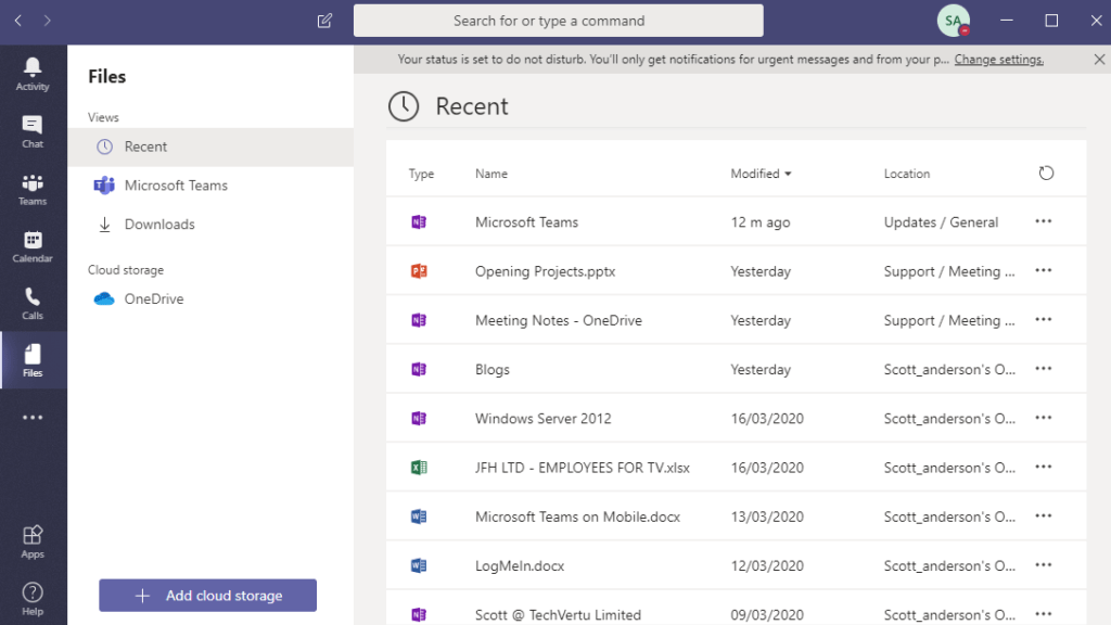 Accessing To Files In Microsoft Teams