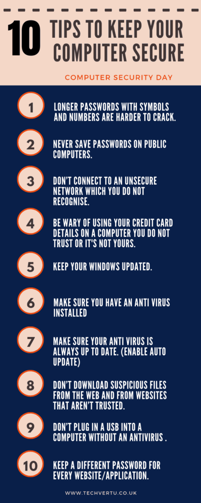 10 Tips to Protect Your Computer for Computer Security Day Image