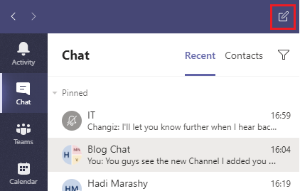 Start A New Chat In Microsoft Teams