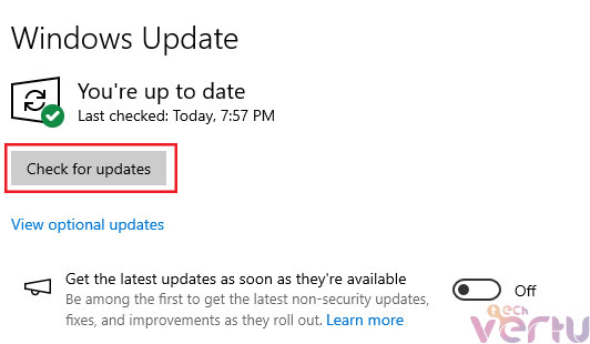 Check for updates in Windows 11 image