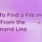 How to find a file in linux from the command line