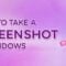 How to take a screenshot in Windows