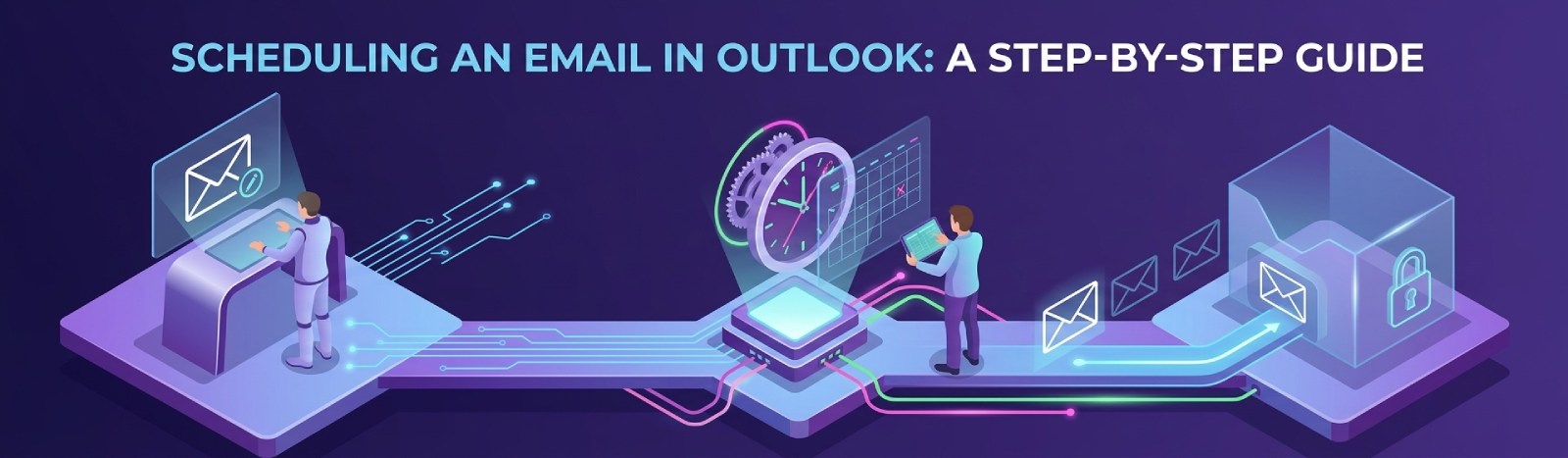 Scheduling an email in outlook illustration